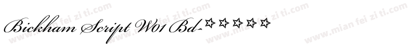 Bickham Script W01 Bd字体转换